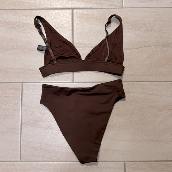 Skims mid high waisted bottom bikini cocoa size small - Picture 5 of 6